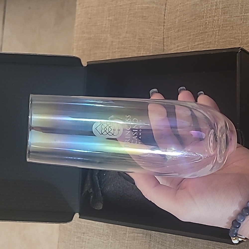 NEW Princess Cruises Casino Diamonds status champagne flutes (set of 2) in box